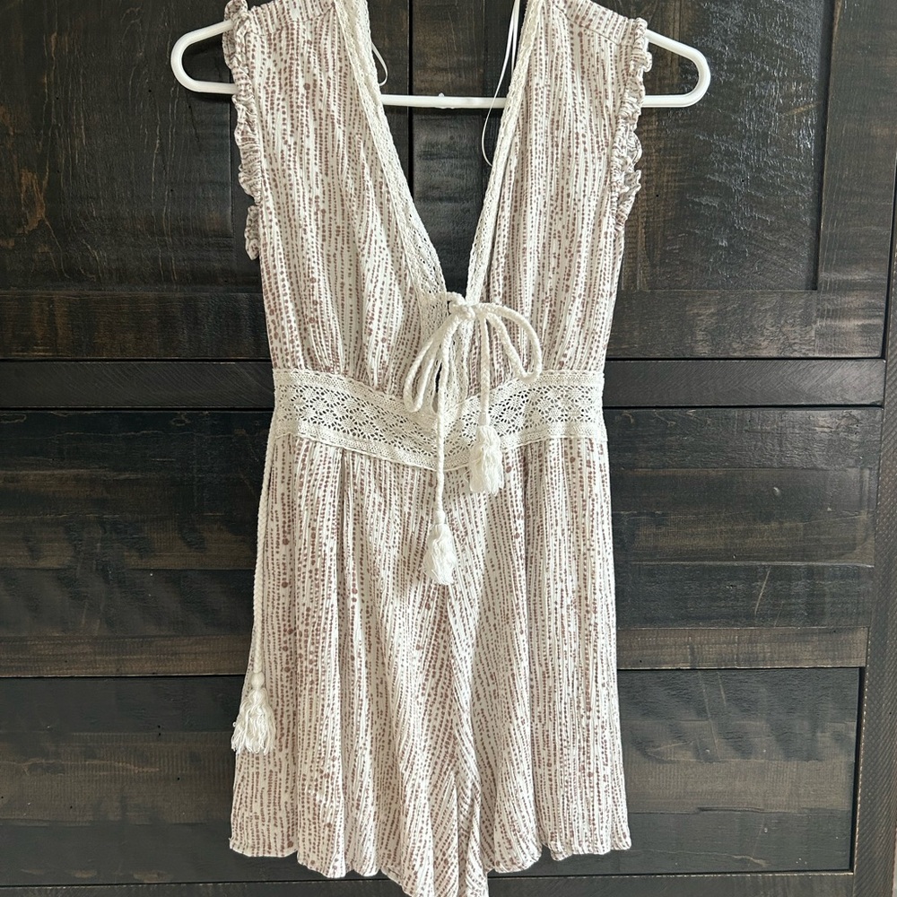 Boho Lace Trim Romper